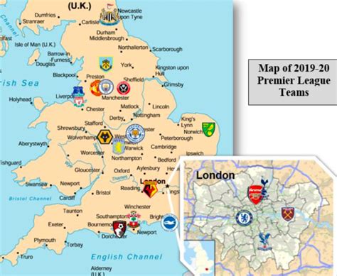 premier league teams location